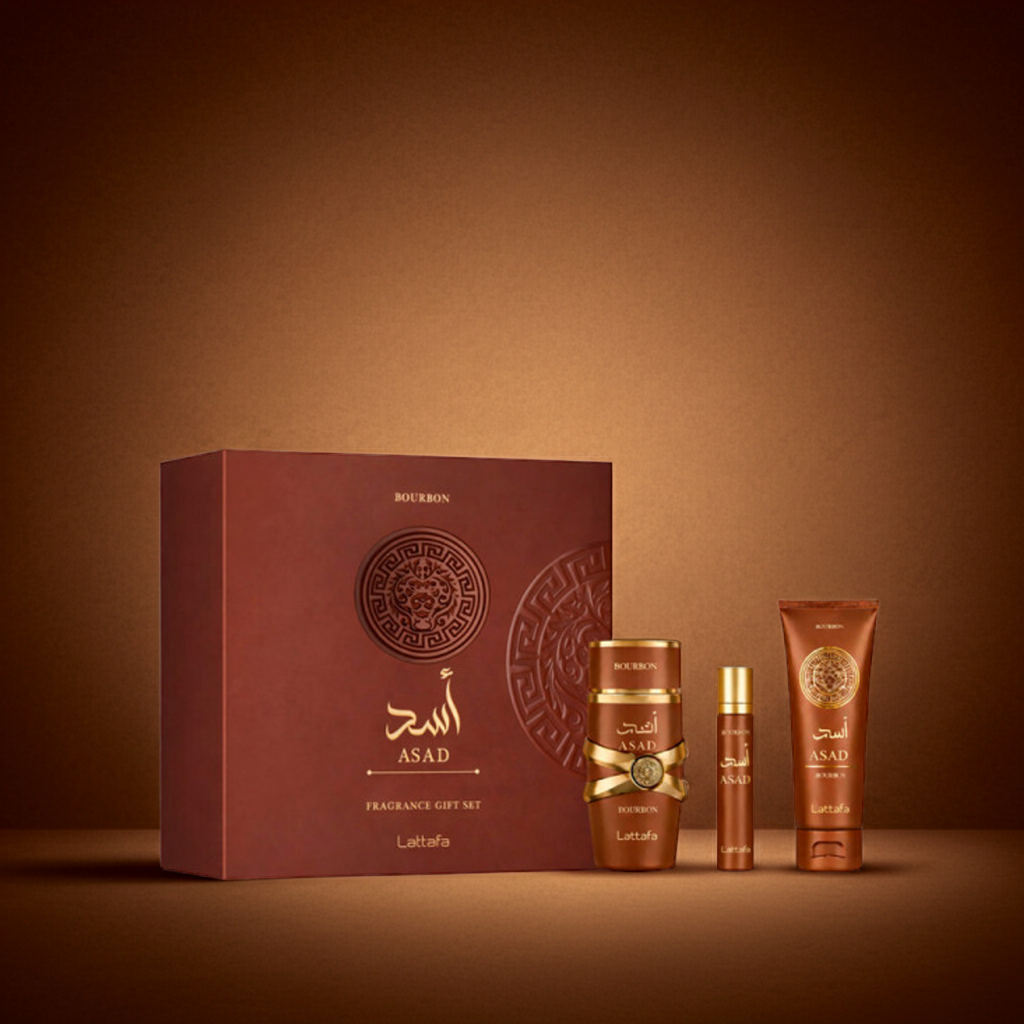 Asad Bourbon di Lattafa Giftset